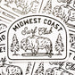 Midwest Coast Surf Club Sticker