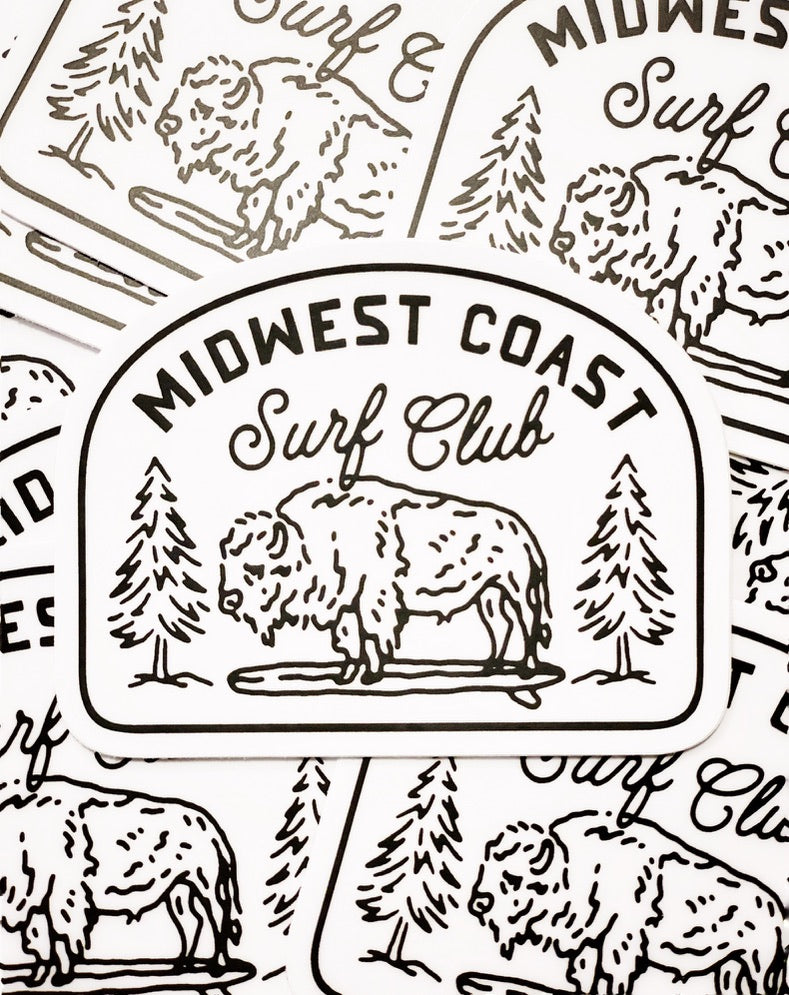 Midwest Coast Surf Club Sticker