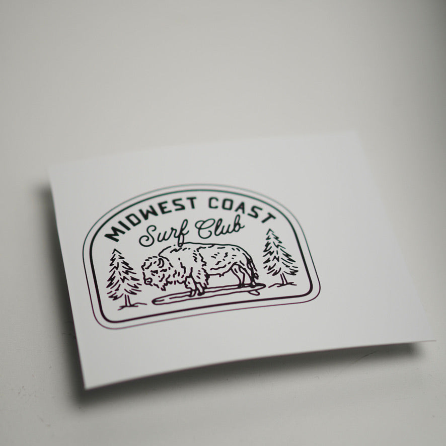 Midwest Coast Surf Club Sticker