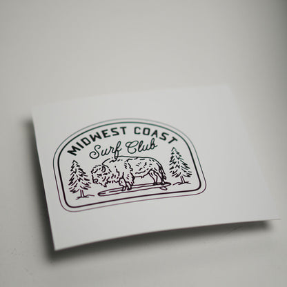 Midwest Coast Surf Club Sticker